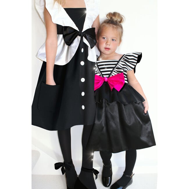 The Edith Dress, Black & Pink - Dresses - 3