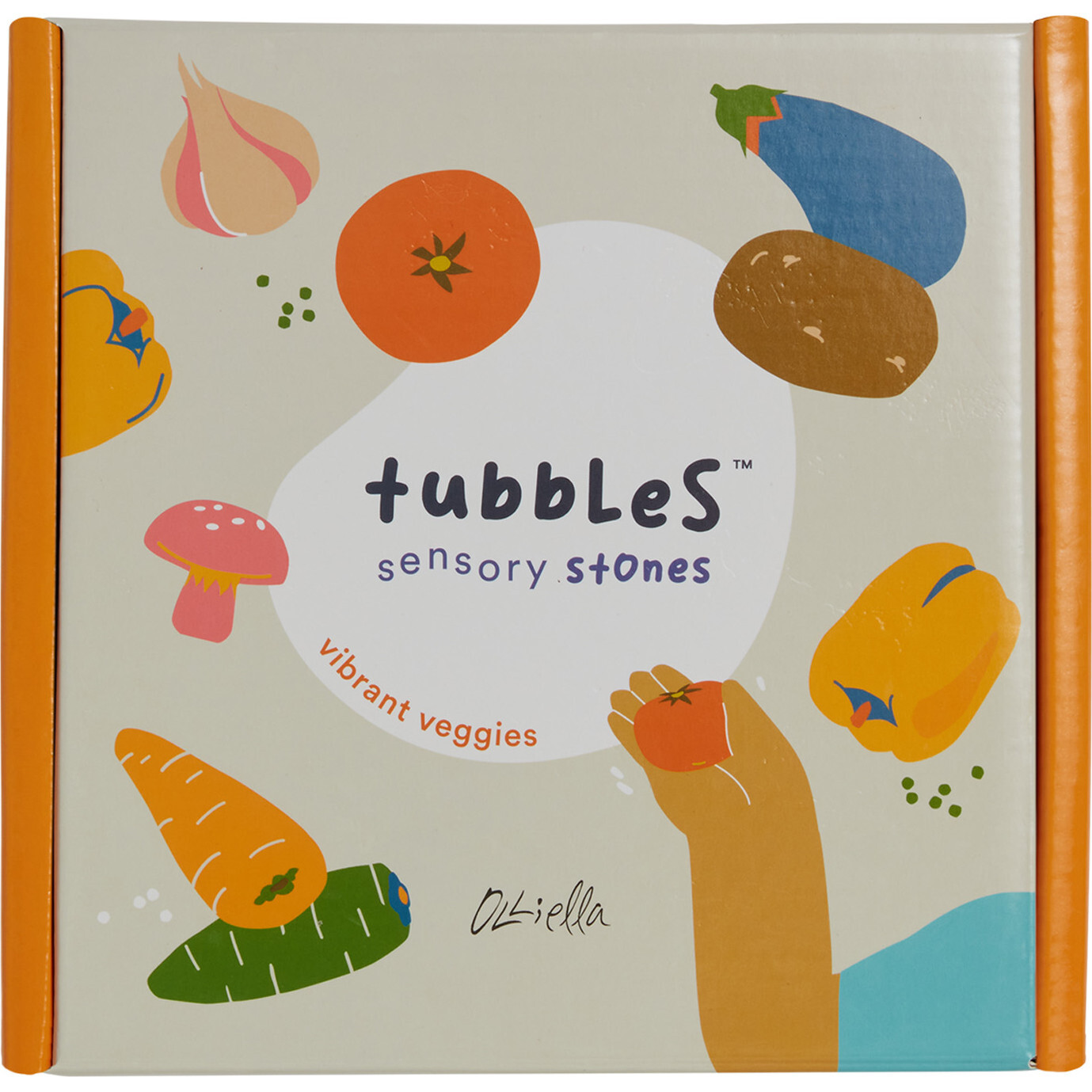 Tubbles Scensory Stones Vibrant Veggies, Multicolors - Developmental Toys - 1