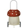 Rattan Mushroom Luggy, Red - Push & Pull - 1 - thumbnail