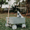 Rattan Wonder Wagon, Vintage Blue - Push & Pull - 2