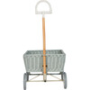 Rattan Wonder Wagon, Vintage Blue - Push & Pull - 3