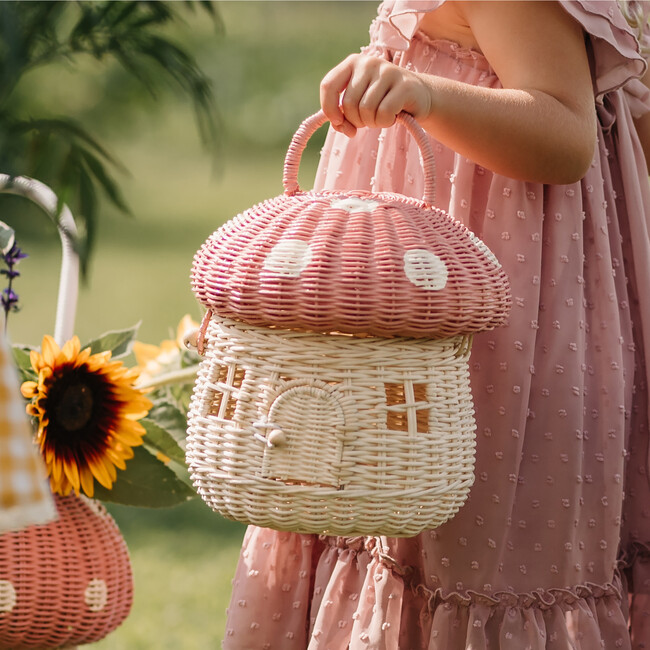 Rattan Mushroom Basket, Musk - Easter Baskets - 6