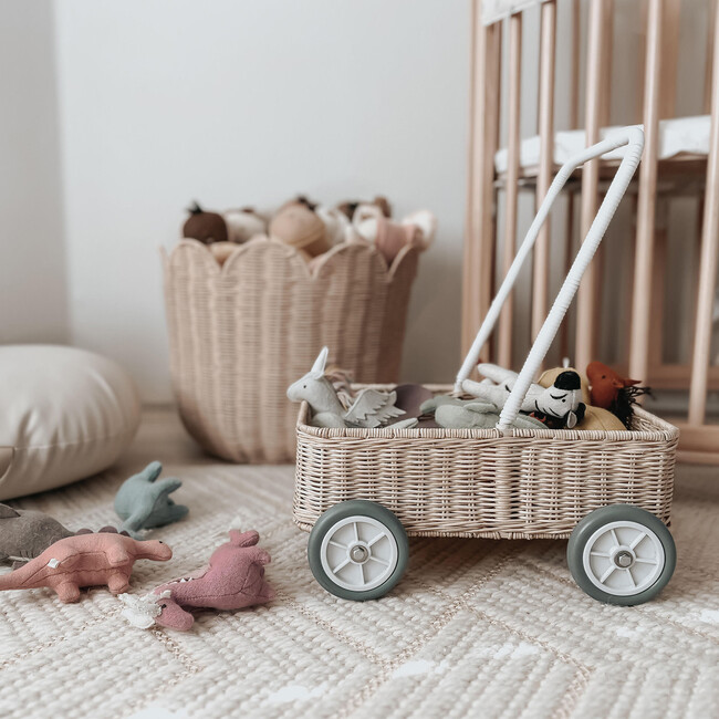 Rattan Wamble Walker, Straw - Push & Pull - 5