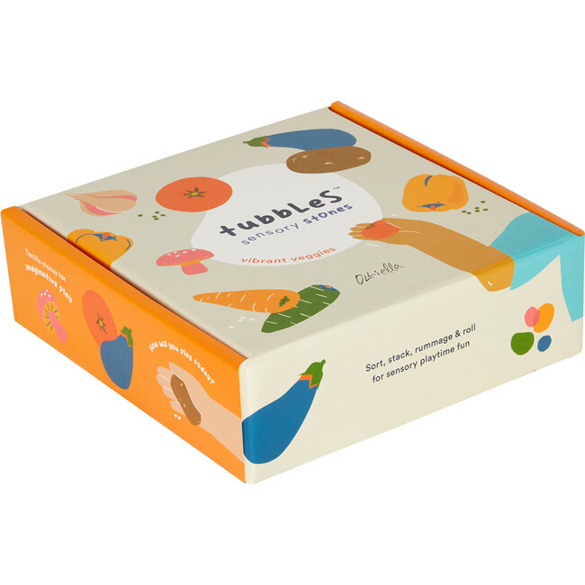 Tubbles Scensory Stones Vibrant Veggies, Multicolors - Developmental Toys - 6