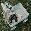 Rattan Wonder Wagon, Vintage Blue - Push & Pull - 6