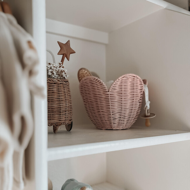 Rattan Lily Basket Set, Blush - Storage - 7