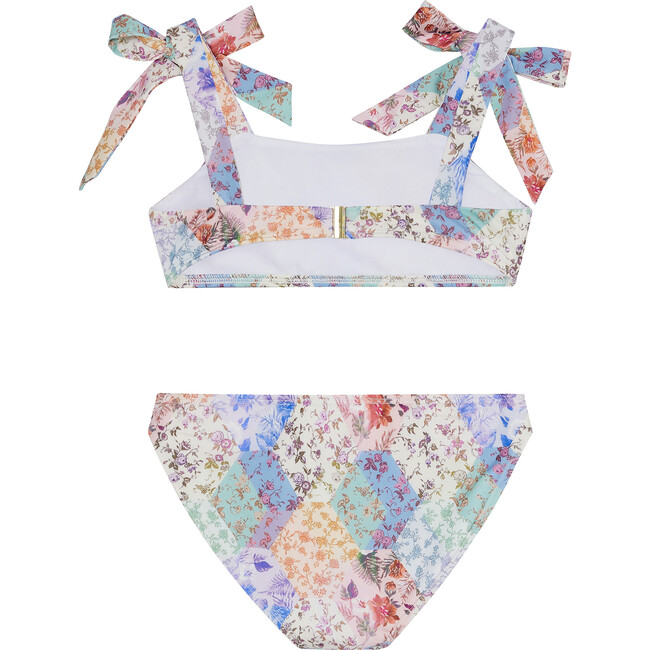Thalia Floral Print Tie Shoulder Bikini, Multicolors - Two Pieces - 3