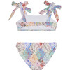 Thalia Floral Print Tie Shoulder Bikini, Multicolors - Two Pieces - 3