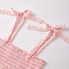 Gingham Smocked 3-Tiered Maxi Dress, Peach - Dresses - 4