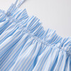 Striped Square Neck Spaghetti Strap Top, Blue - Shirts - 5