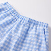 Gingham Scalloped Hem Shorts, Blue - Shorts - 4