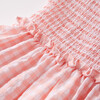 Gingham Smocked 3-Tiered Maxi Dress, Peach - Dresses - 5