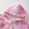 Hydrangea Floral Print Woven Hoodie Towel, Pink - Two Pieces - 4