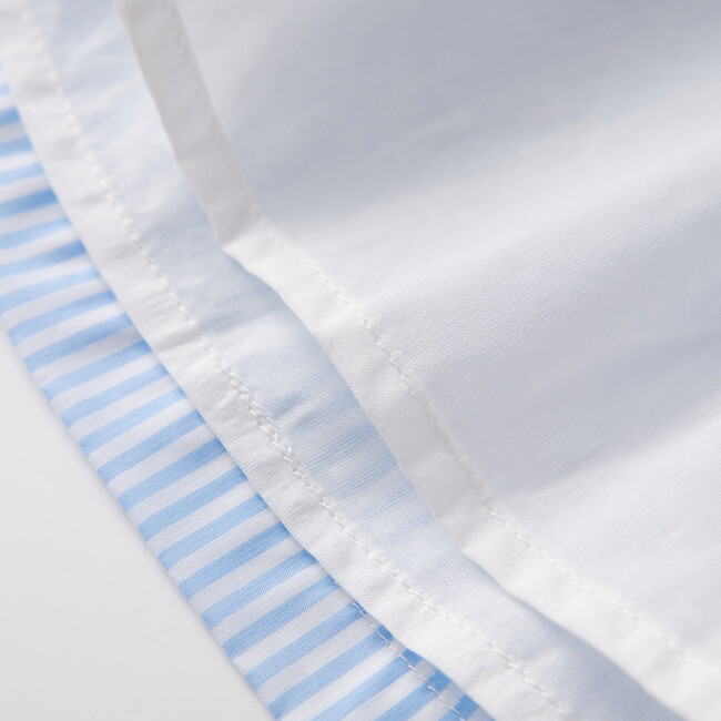 Striped Square Neck Spaghetti Strap Top, Blue - Shirts - 6