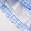 Gingham Scalloped Hem Shorts, Blue - Shorts - 6