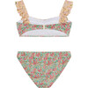 Ditsy Floral Print Frilled Bikini, Multicolors - Two Pieces - 3