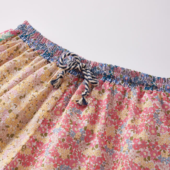 Ditsy Floral Print Drawstring Shorts, Multicolors - Shorts - 4