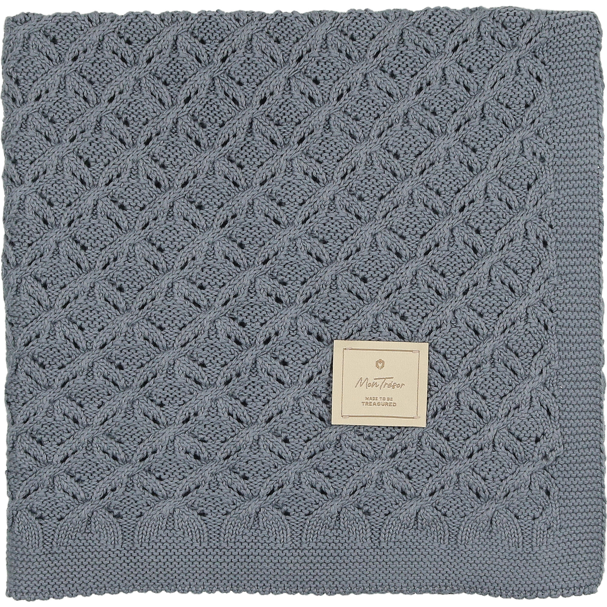 Extra Luxe Knit Blanket, Flintstone - Blankets - 1