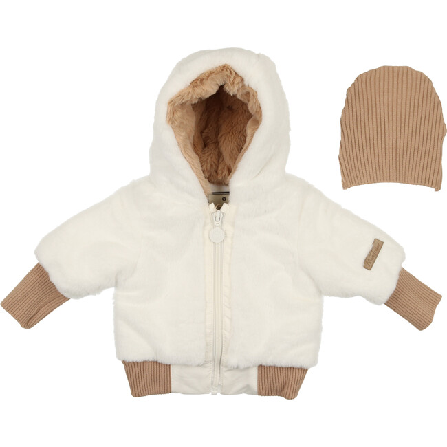 Fur-get-me-not Jacket Gift Set, Ivory and Taupe