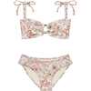 Mini Tori Bandeau X Lulu Floral Print Bikini Set, Venecia - Two Pieces - 1 - thumbnail