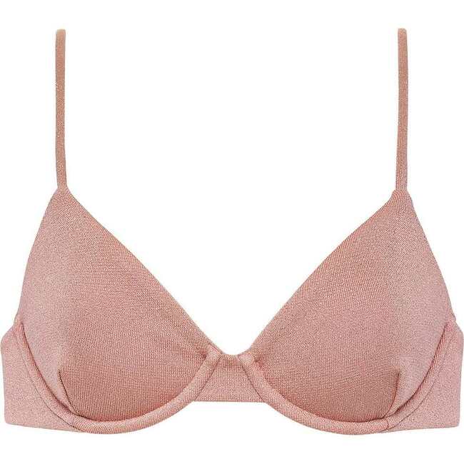 Women's Sparkle Dainty Bikini Top, Prima Pink