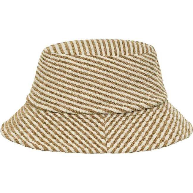 Women's Striped Bucket Hat, Neutral