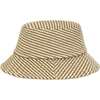 Women's Striped Bucket Hat, Neutral - Hats - 1 - thumbnail