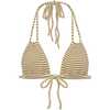 Women's Euro Striped Tie-Bow Bikini Top, Neutral - Two Pieces - 1 - thumbnail