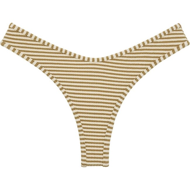 Women's Lulu Striped Bikini Bottom, Neutral