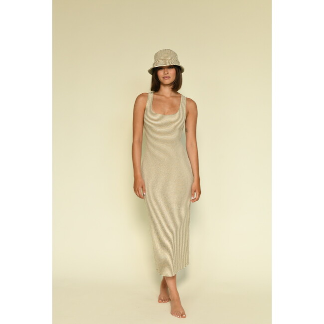 Women's Striped Bucket Hat, Neutral - Hats - 2