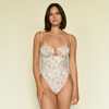 Women's Petal Floral Print Underwire One-Piece Swimsuit, Venecia - One Pieces - 2