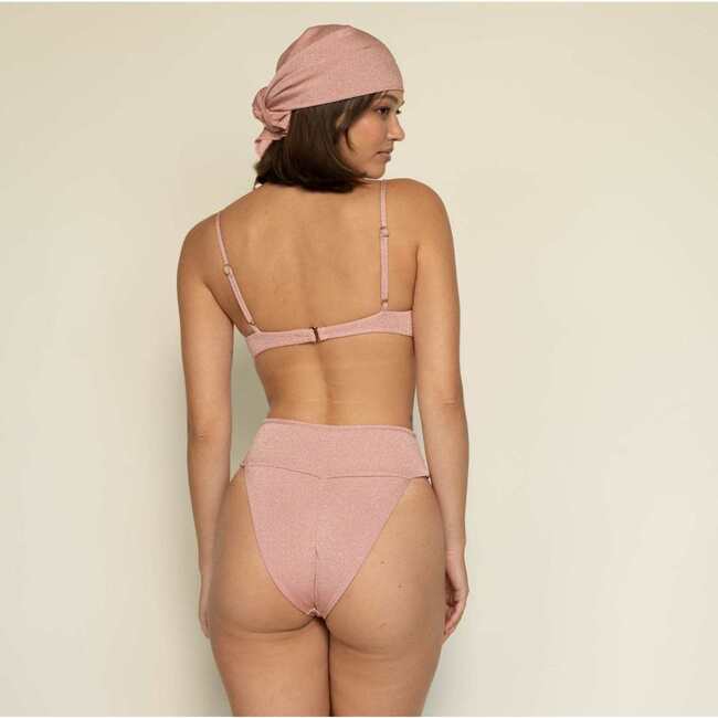 Women's Sparkle Tamarindo Binded Bikini Bottom, Prima Pink - Two Pieces - 3