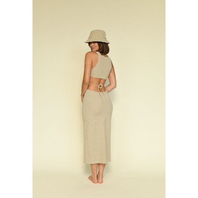 Women's Striped Bucket Hat, Neutral - Hats - 3