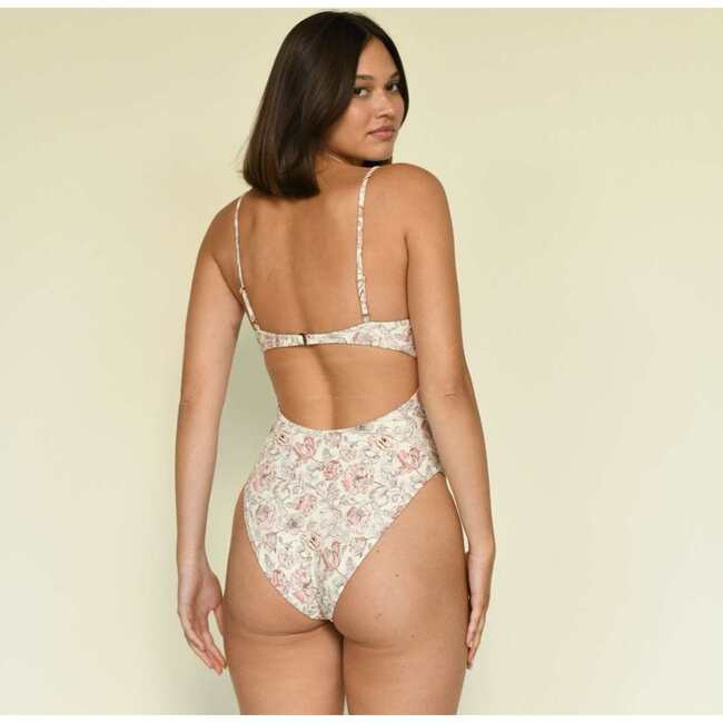 Women's Petal Floral Print Underwire One-Piece Swimsuit, Venecia - One Pieces - 3