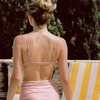 Women's Sparkle Dainty Bikini Top, Prima Pink - Two Pieces - 5