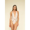 Women's Tropez Floral Print Tie-Up One-Piece Swimsuit, Venecia - One Pieces - 2