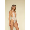 Women's Tropez Floral Print Tie-Up One-Piece Swimsuit, Venecia - One Pieces - 3