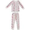 Bows Long Sleeve Pajamas, Pink - Pajamas - 1 - thumbnail