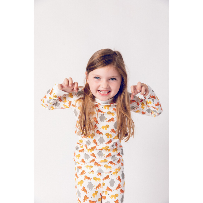 Lions, Tigers, and Bears Long Sleeve Pajamas, Multi - Pajamas - 2