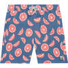 Citrus Swim Trunk, Blue & Rouge - Swim Trunks - 1 - thumbnail