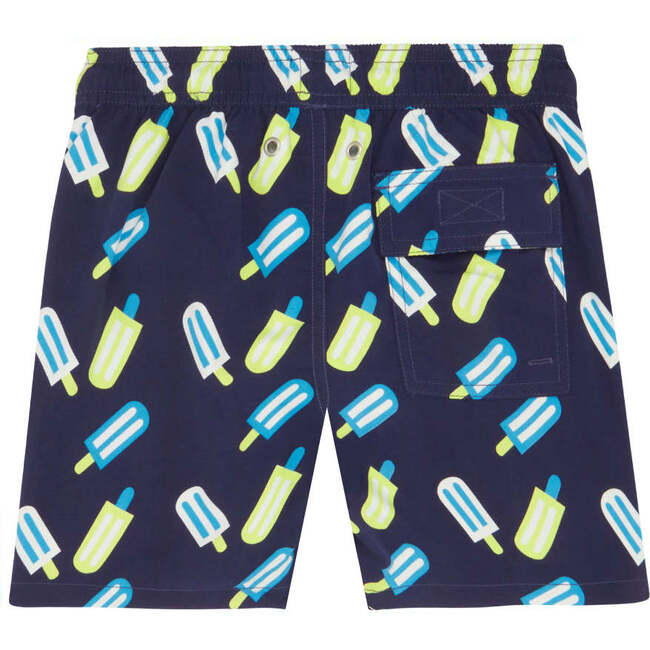 Lollies Swim Trunk, Blue & Lime - Swim Trunks - 2