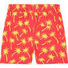 Palm Swim Trunk, Coral & Lime - Swim Trunks - 2