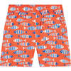 Fish Swim Trunk, Striped Orange - Swim Trunks - 2