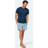 Men's Short Sleeve Rash Vest, Deep Blue - Rash Guards - 2