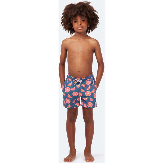 Citrus Swim Trunk, Blue & Rouge - Swim Trunks - 2