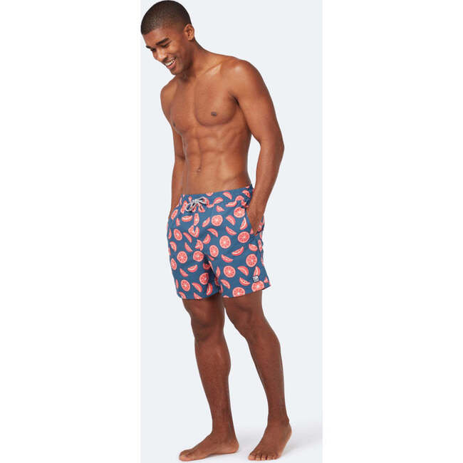 Men's Citrus Swim Trunk, Blue & Rouge - Swim Trunks - 2
