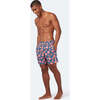 Men's Citrus Swim Trunk, Blue & Rouge - Swim Trunks - 2