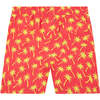 Men's Palm Swim Trunk, Coral & Lime - Swim Trunks - 2