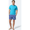 Men's Short Sleeve T-Shirt, Electric Blue - T-Shirts - 2