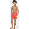 Palm Swim Trunk, Coral & Lime - Swim Trunks - 3